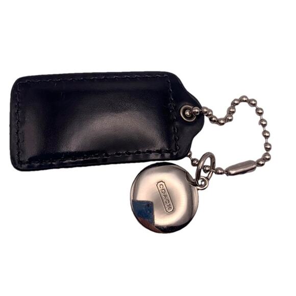 2" COACH Patent Leather Fob Bag Charm Hang tag Hangtag - Picture 2 of 2